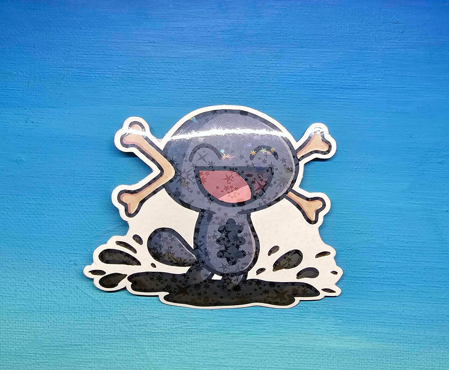 Shiny Paldean Wooper Splashing in Mud Sticker