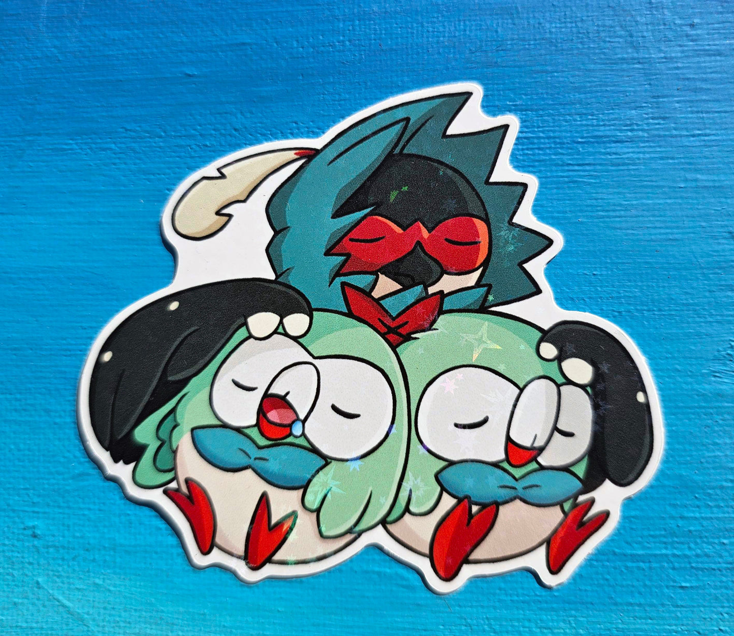 Shiny Rowlet + Decidueye Owl-pile Sticker