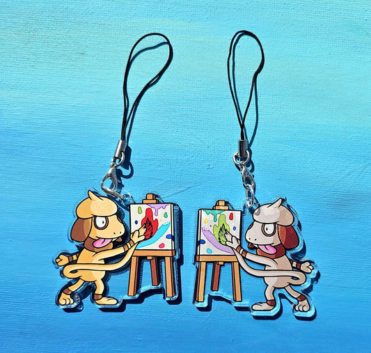 Double-Sided Smeargle Painting Canvas Charm