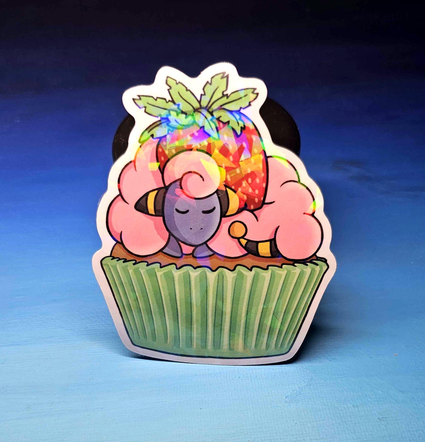 Shiny Holographic Mareep Sheep Cake Sticker