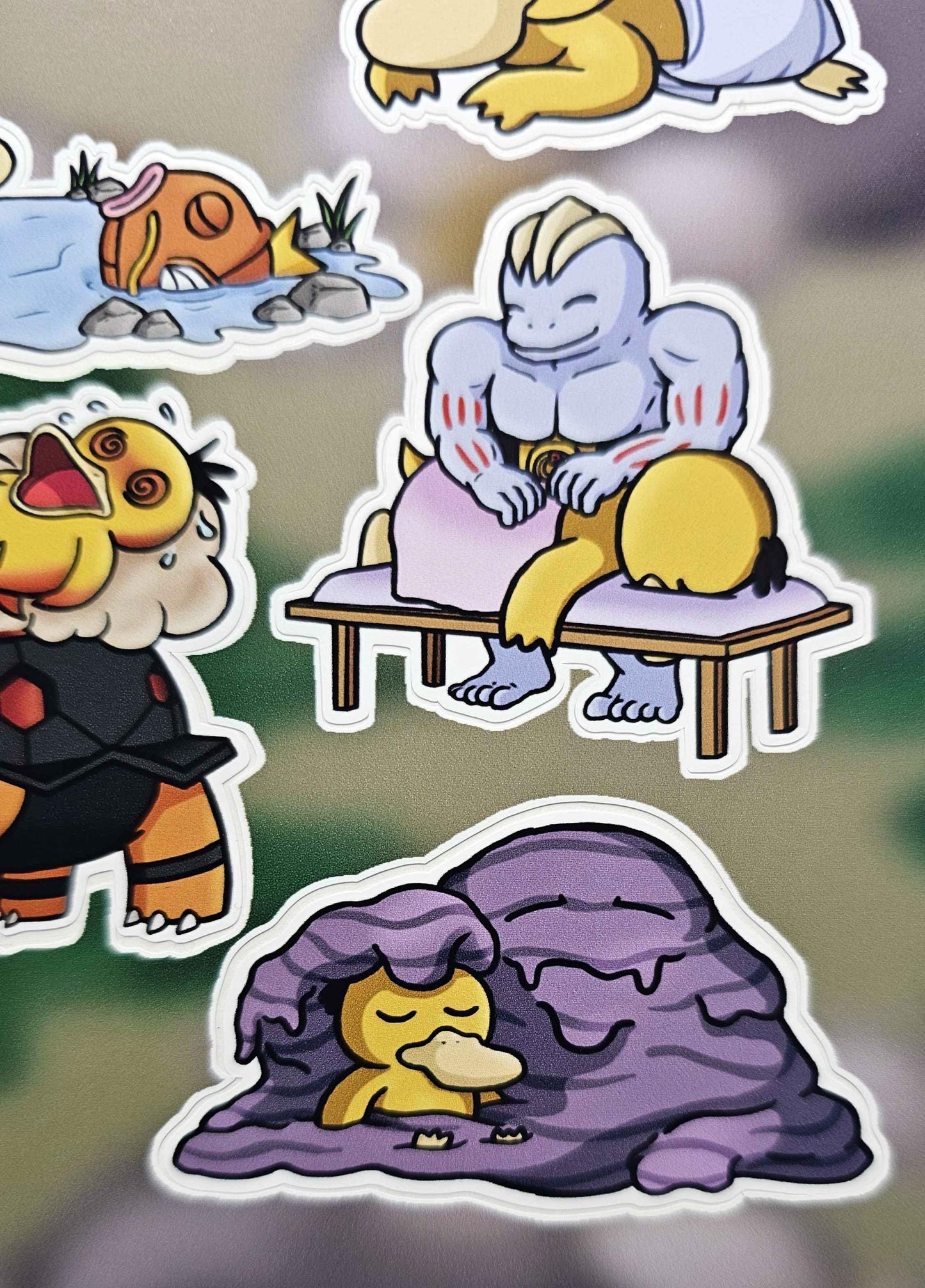 A6 Psyduck's Spa Day Sticker Sheet