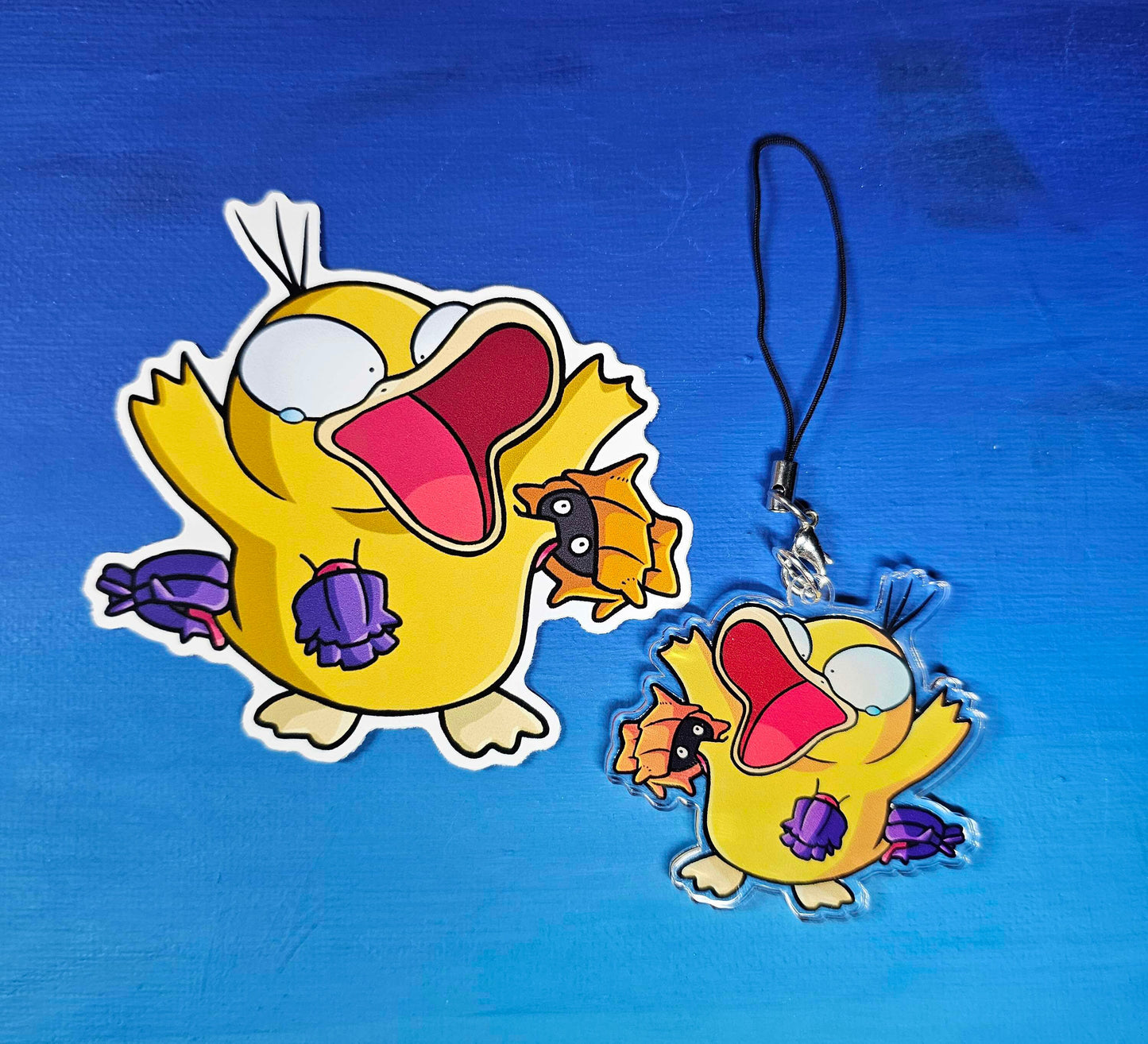 Psyduck Shellder Clamp Sticker