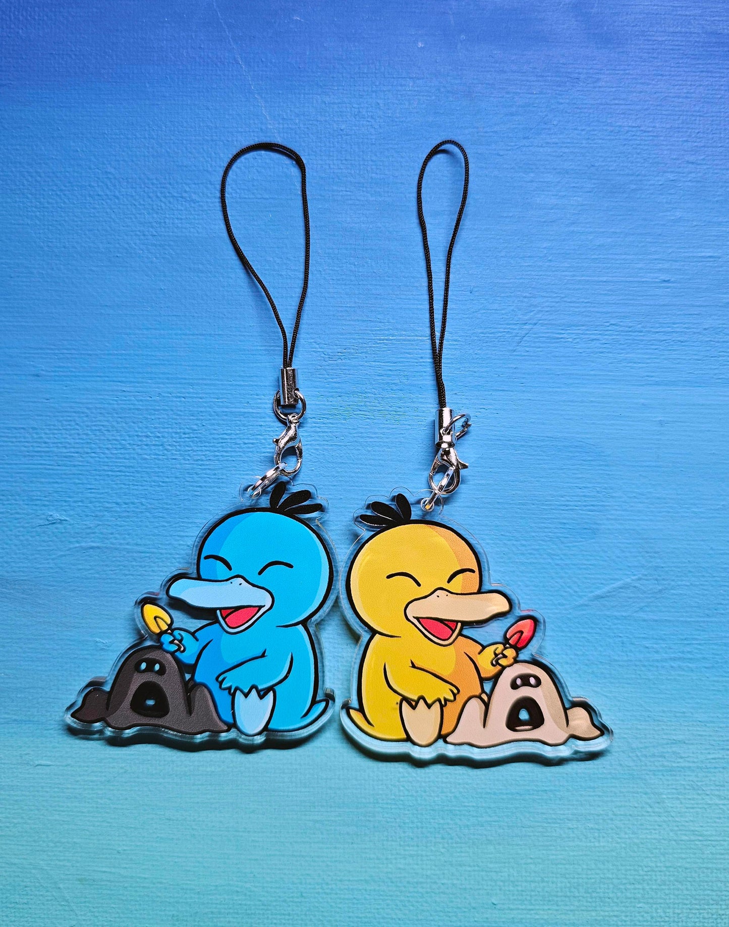 Double-Sided Psyduck Castle Building Charm