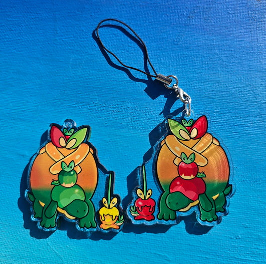 Double-Sided Apple Bros Charm