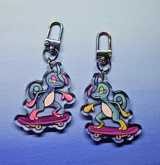 Double-Sided Drizzile Skateboarder Charm