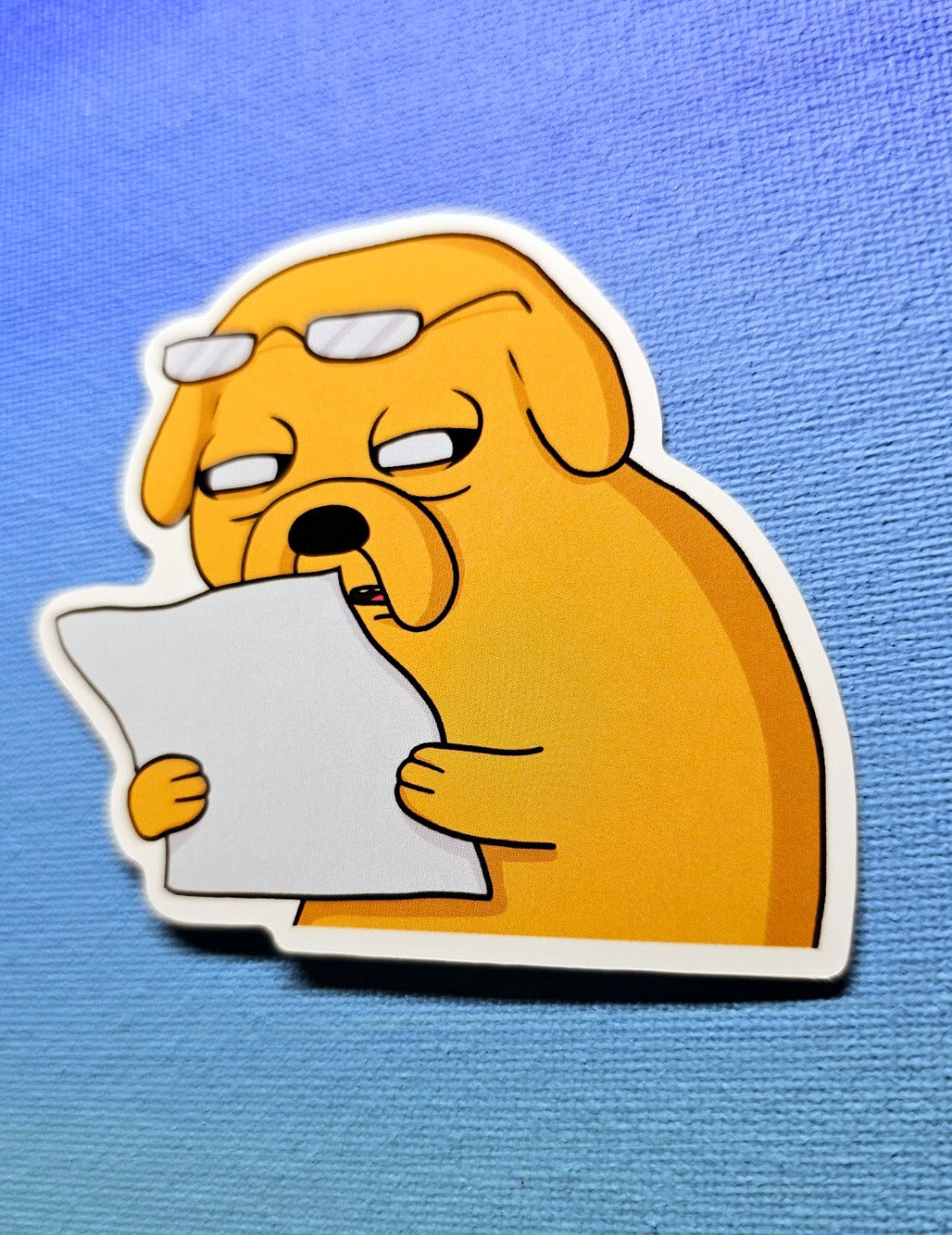 Jake the Dog Reading Sticker