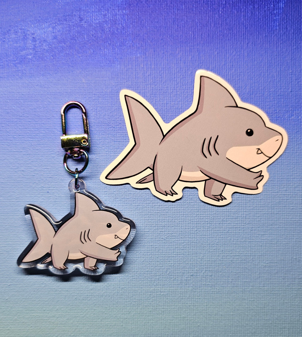 Double-Sided Jeff the Land Shark Charm