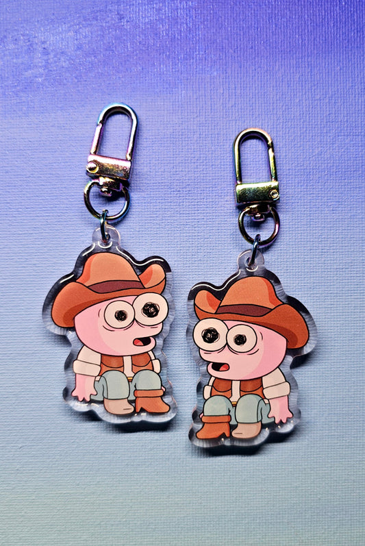 Double-Sided Smiling Friends Pim Cowboy Charm