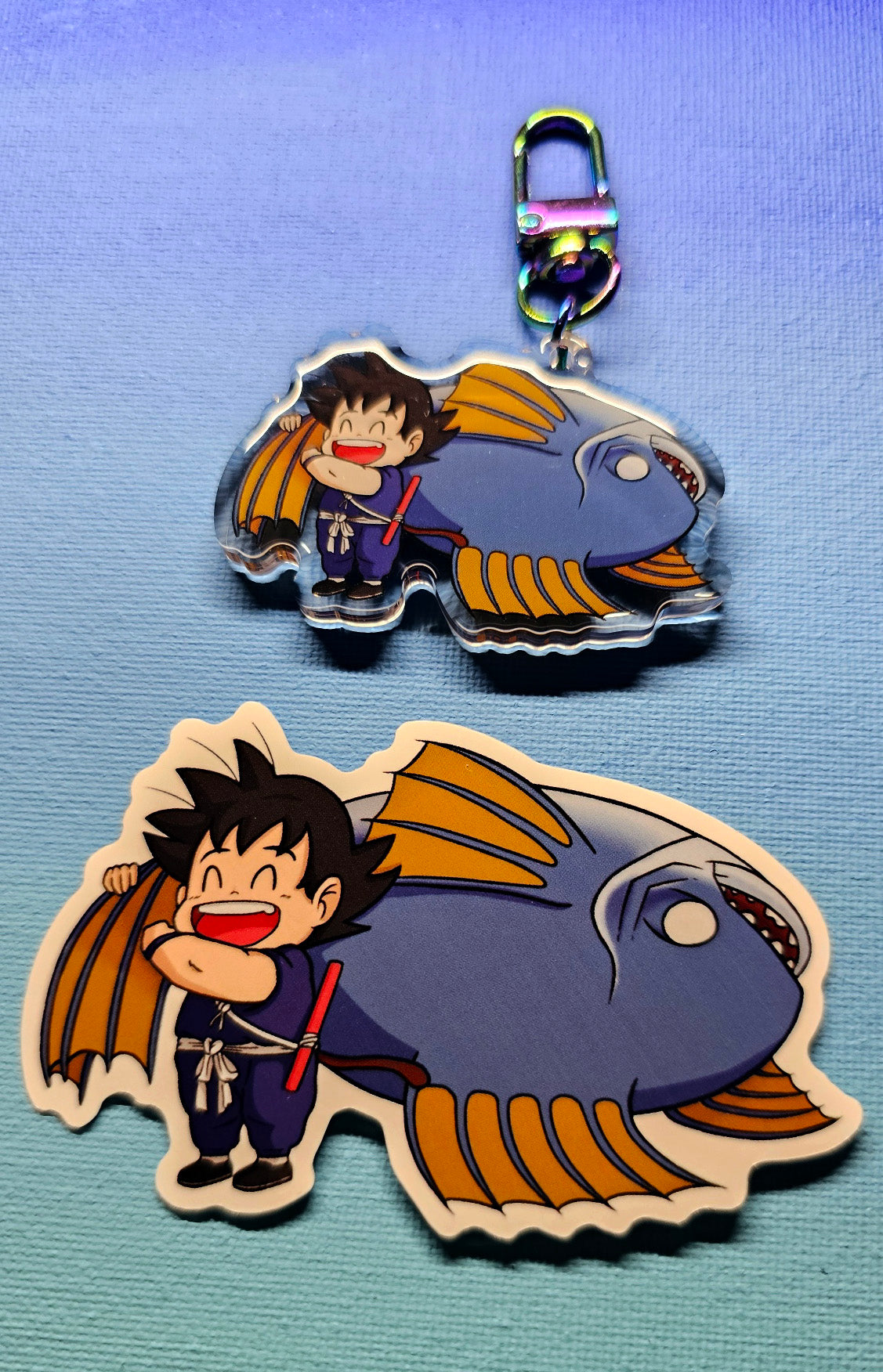 Double-Sided Kid Goku Fish Charm