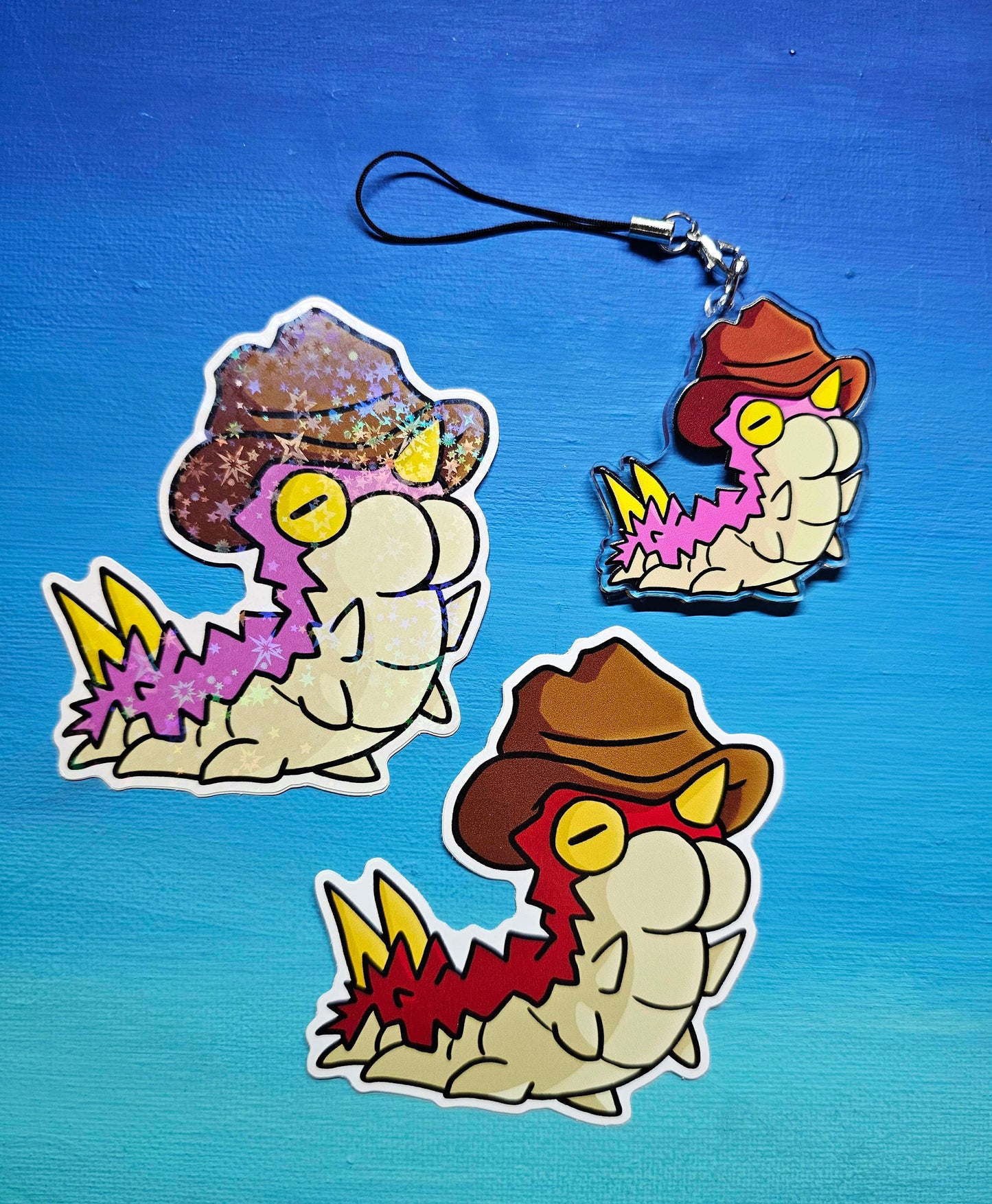 Double-Sided Cowboy Wurmple Charm