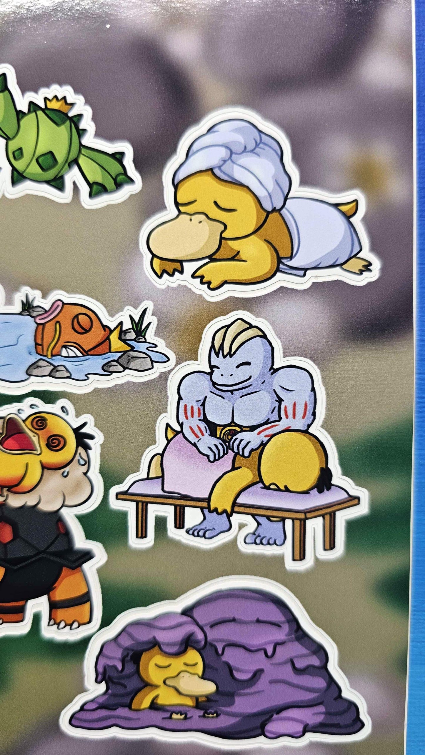 A6 Psyduck's Spa Day Sticker Sheet