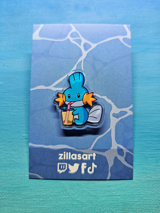 Boba-kip Mudkip Pin 30mm