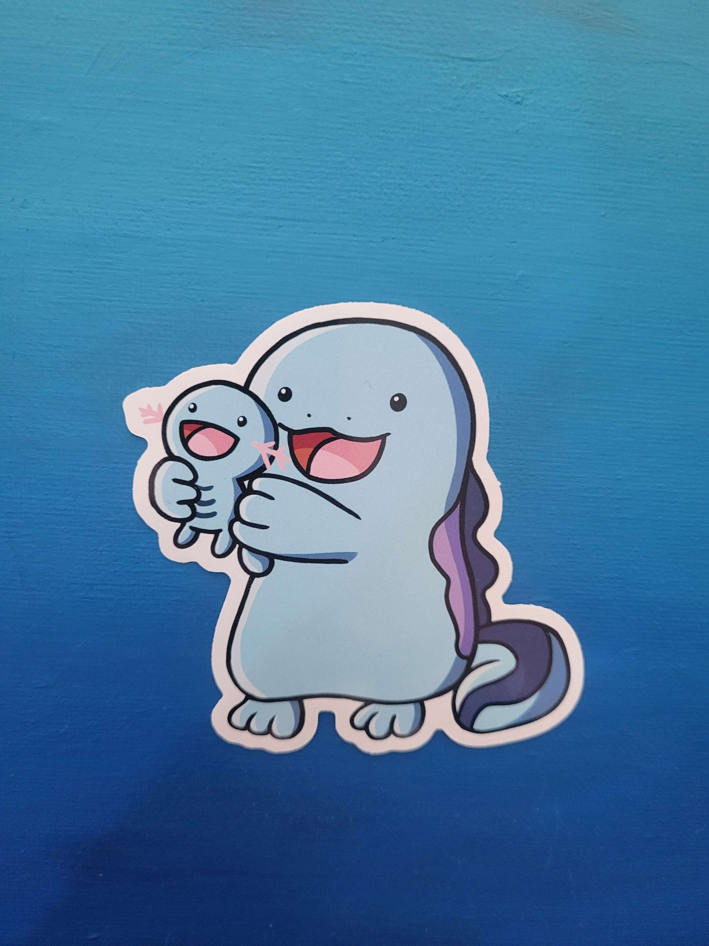 Quagsire Holding Wooper Sticker