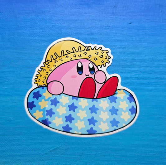 Kirby Summer Star Floatie Sticker