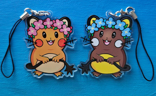 Double-Sided Dedenne Flower Crown Charm
