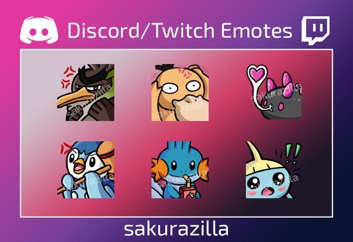 Pokemon Emotes Set 1 (Twitch/Discord)