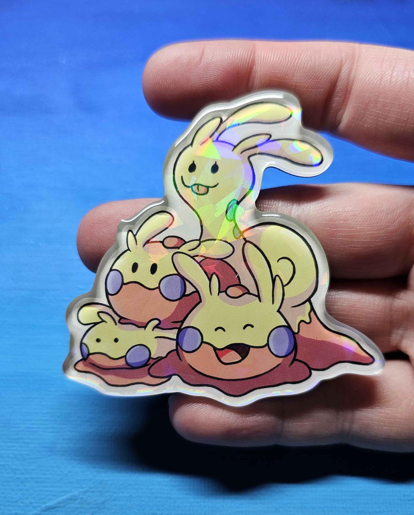 Shiny Holographic Goomy + Sliggoo Magnet