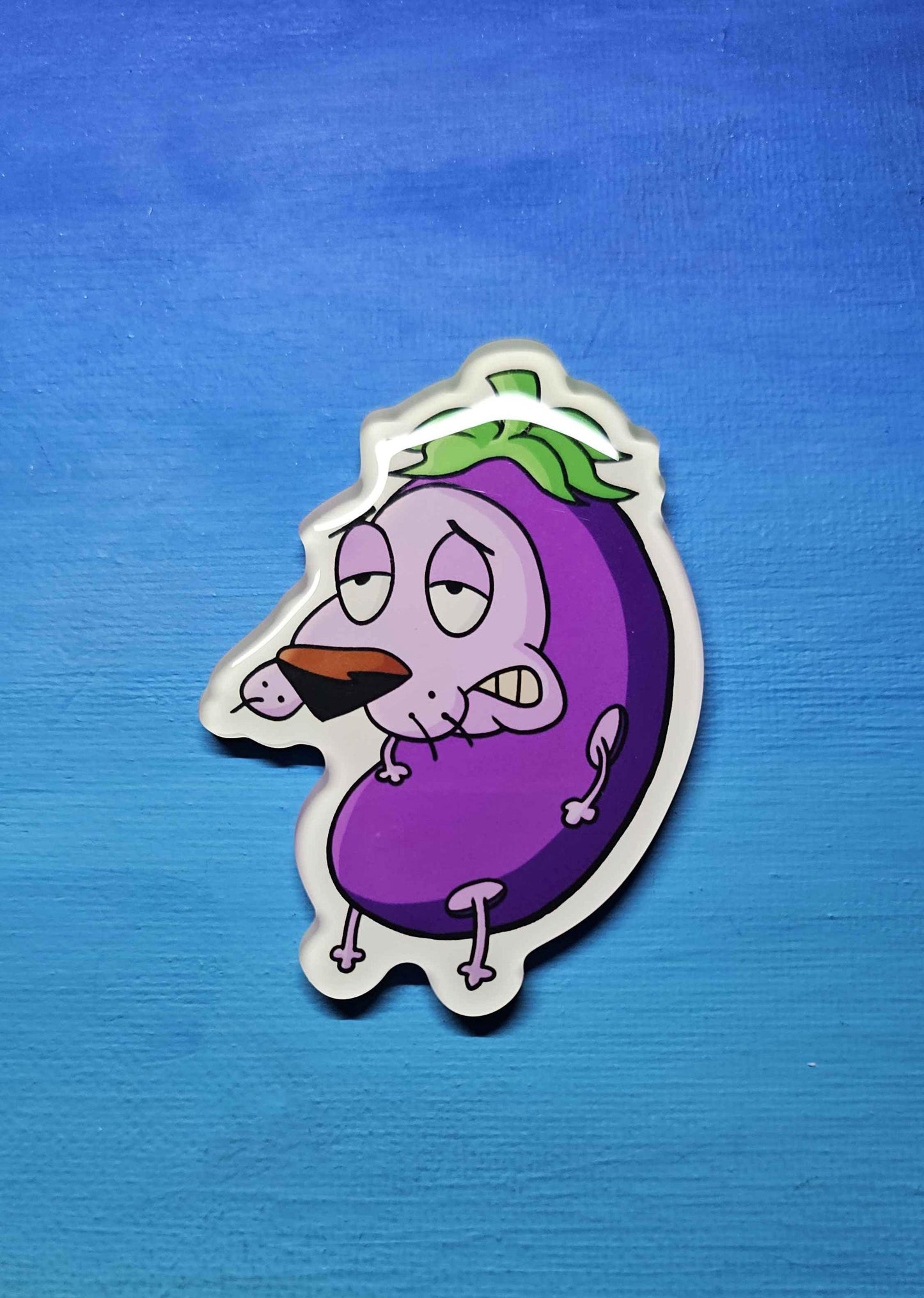 Courage the Eggplant Magnet