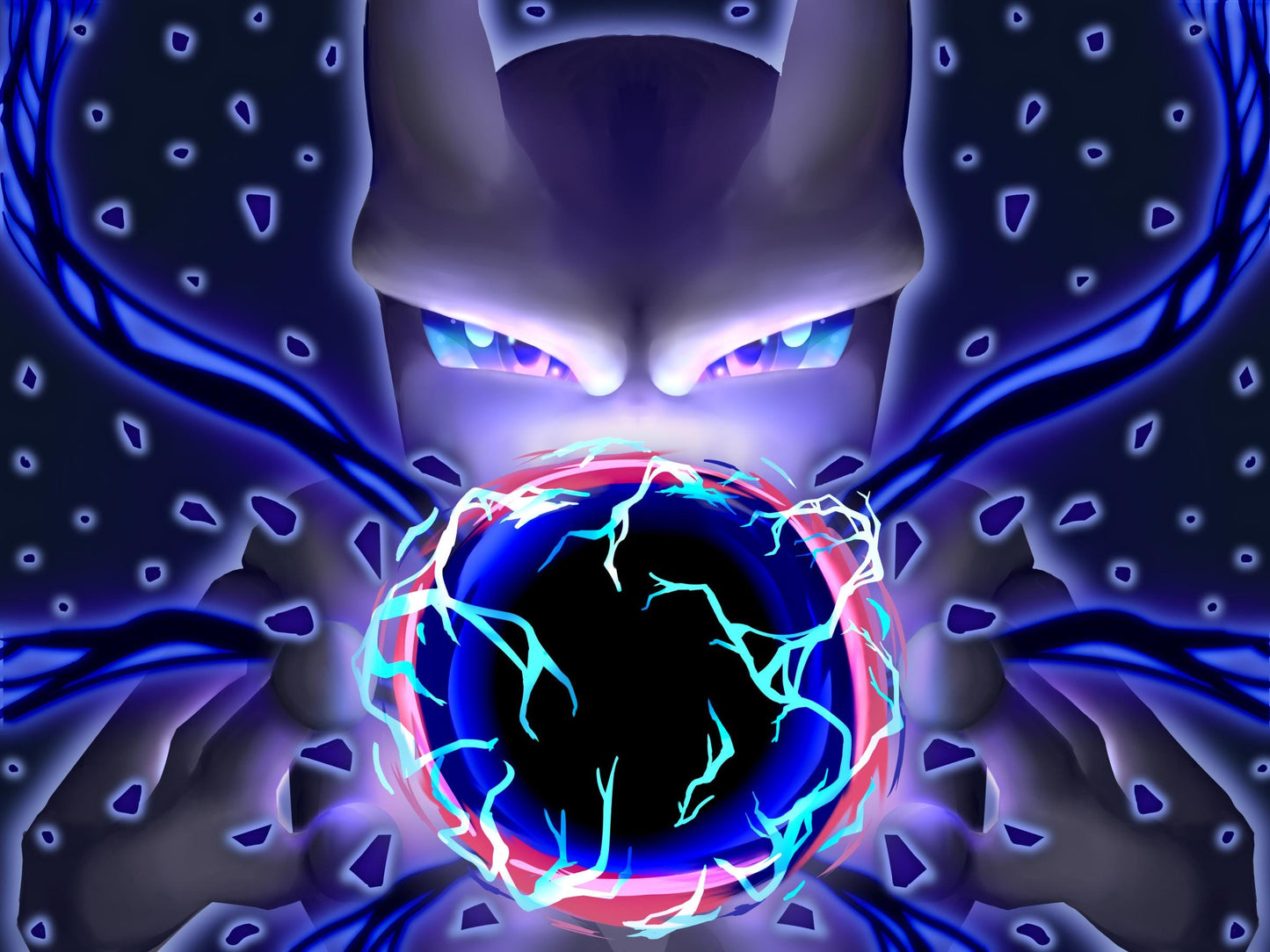 Giclee Print - Mewtwo Charging Shadow Ball