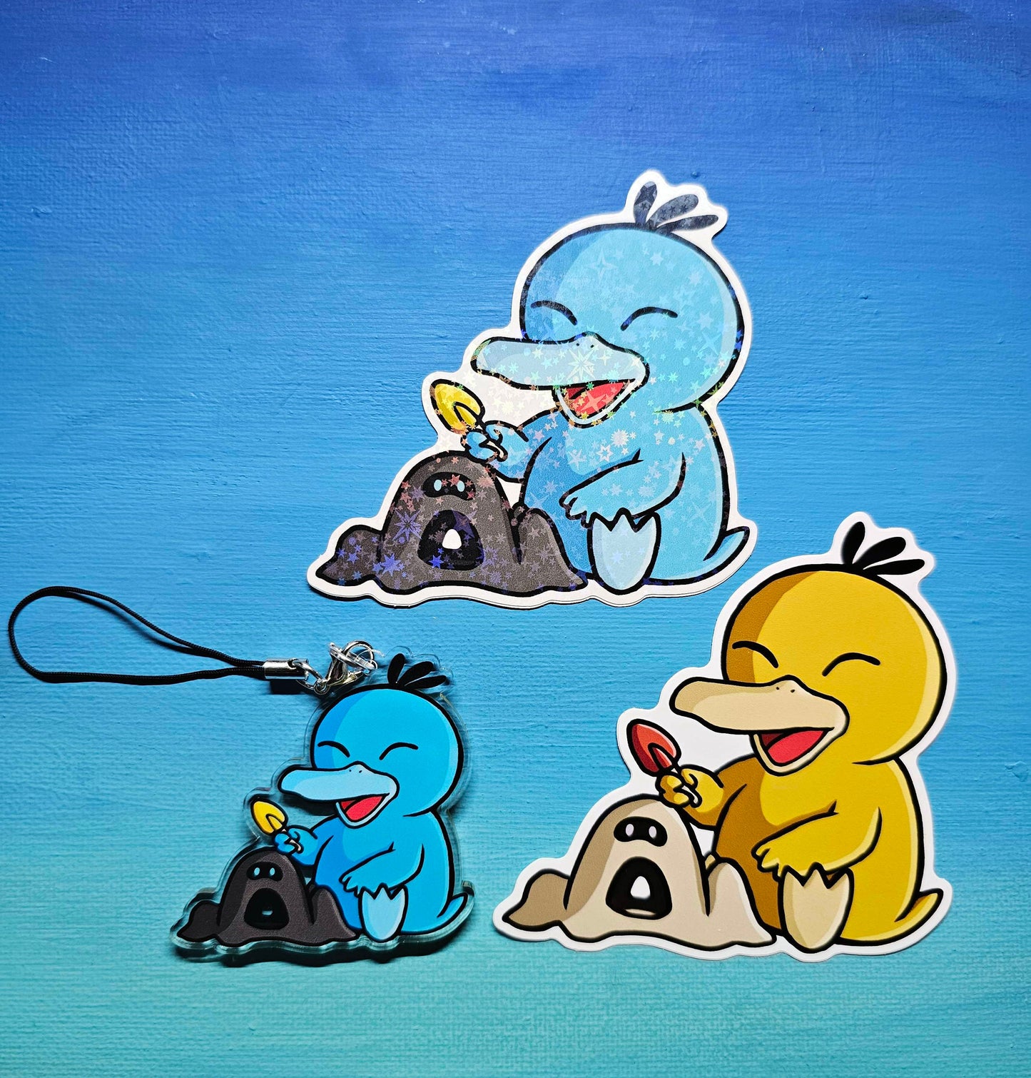 Psyduck Sandcastle Sticker