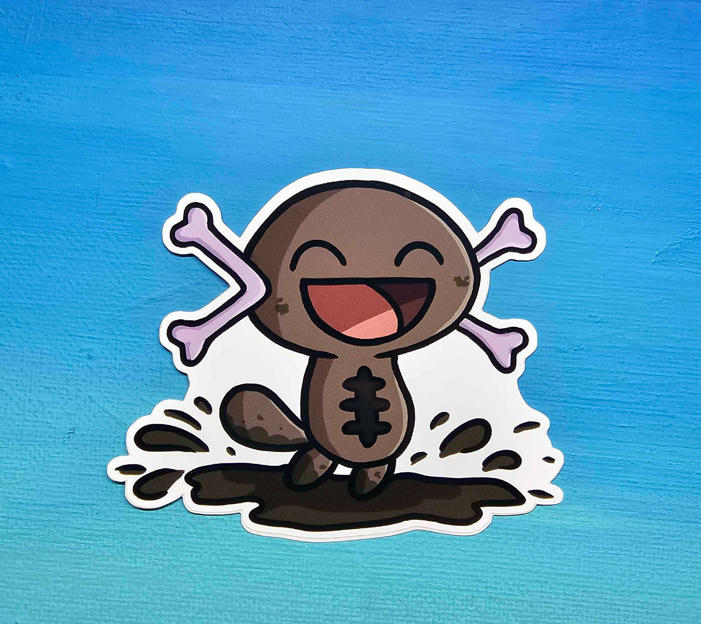 Paldean Wooper Splashing in Mud Sticker