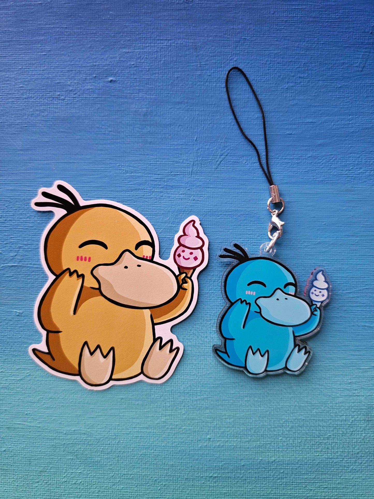 Double-Sided Psyduck Ice Cream Charm