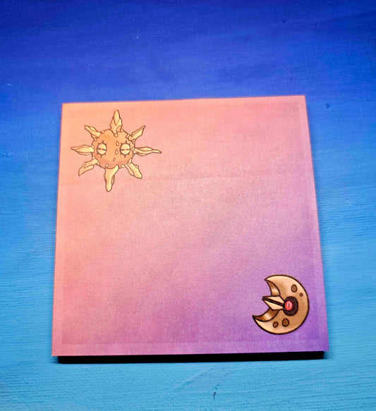 Solrock + Lunatone Sticky Notes