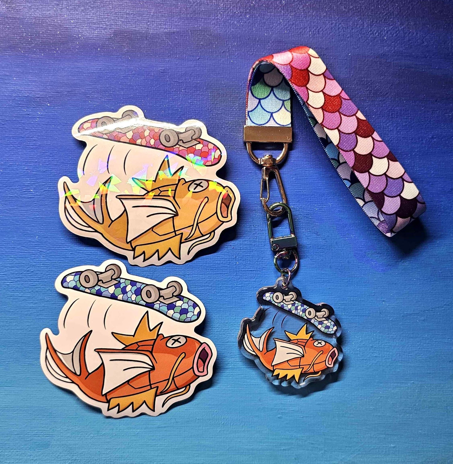 Shiny Magikarp Skateboard Sticker