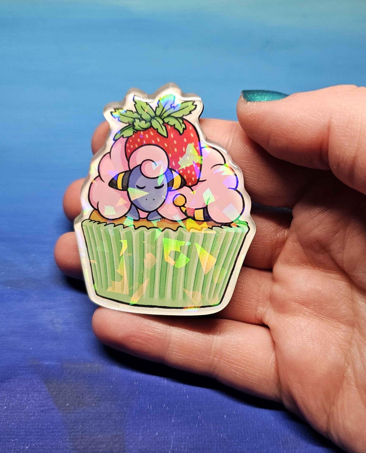 Shiny Mareep Sheep Cake Magnet