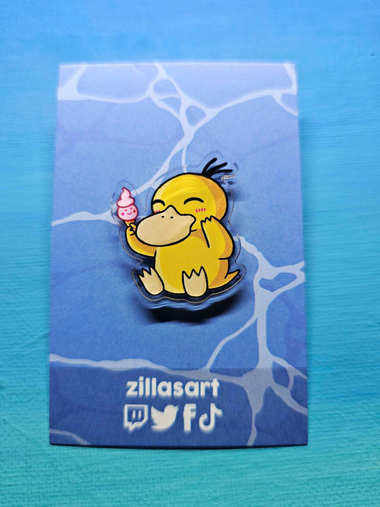 Psyduck Ice Cream Pin 30mm