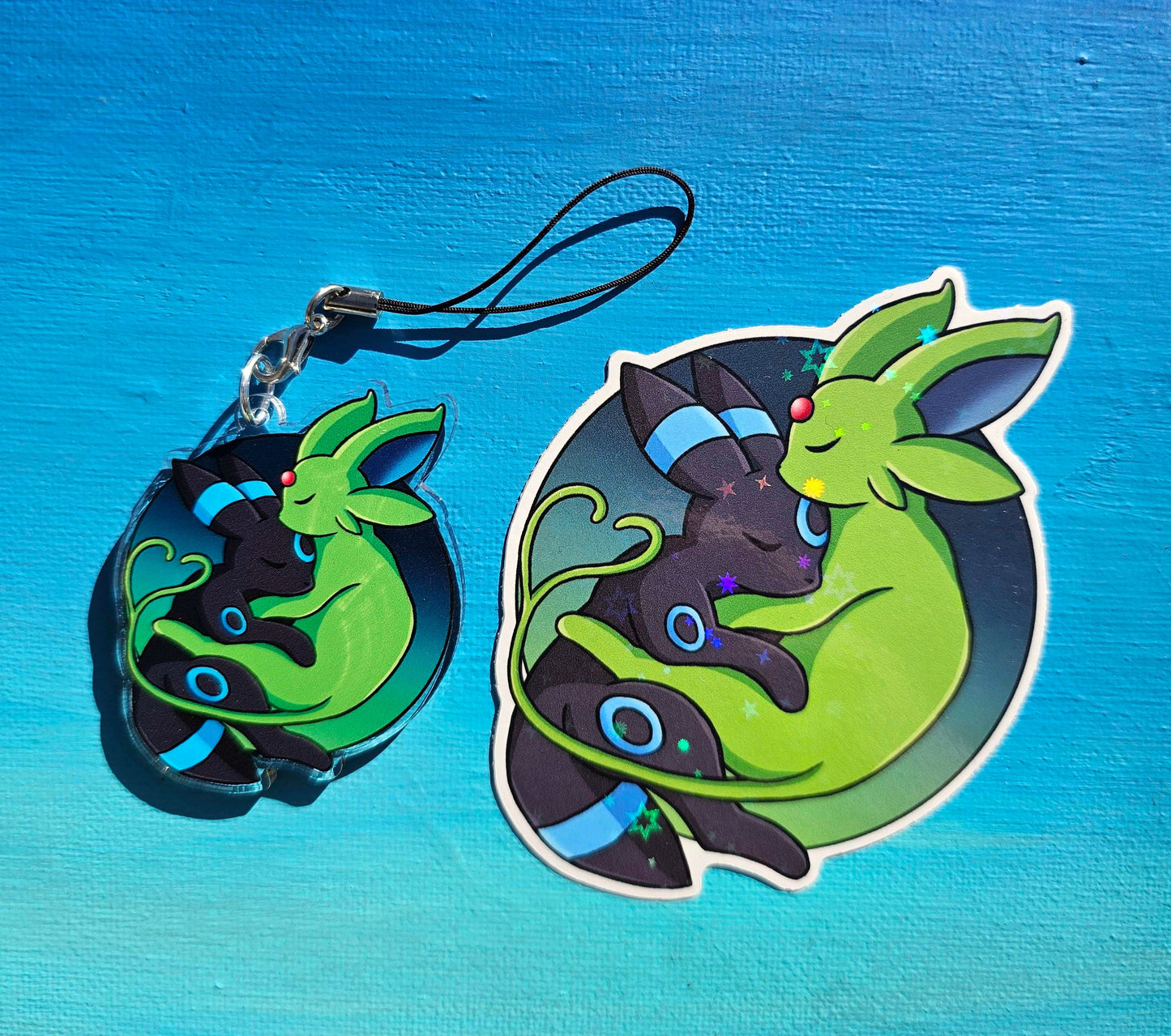 Shiny Cuddling Espeon/Umbreon Sticker