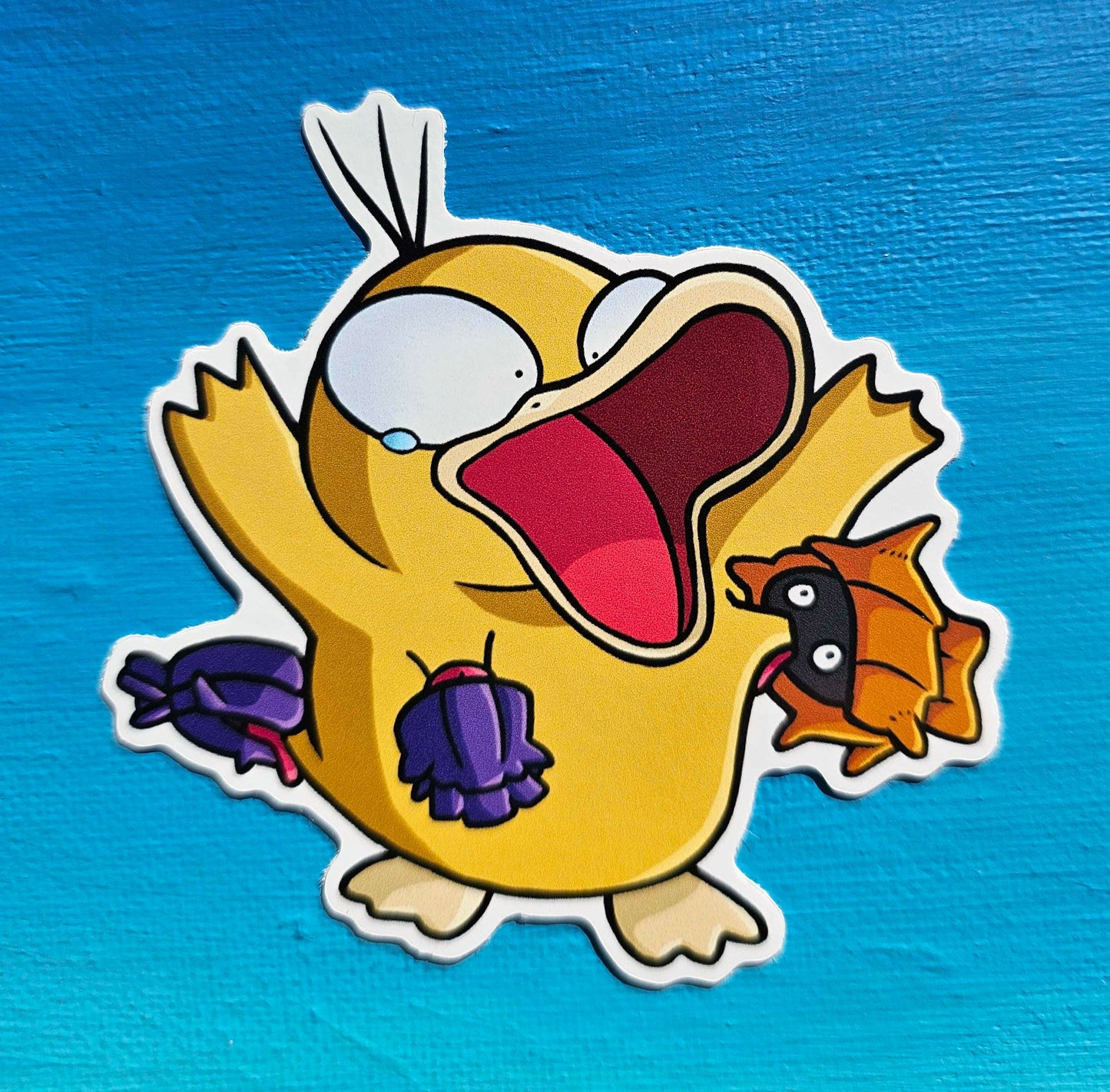 Psyduck Shellder Clamp Sticker