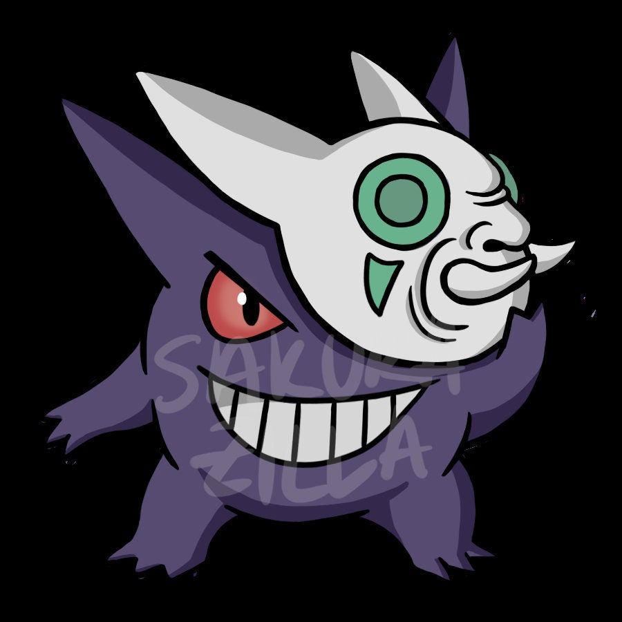 Kabuki Mask Gengar  - Vinyl Sticker
