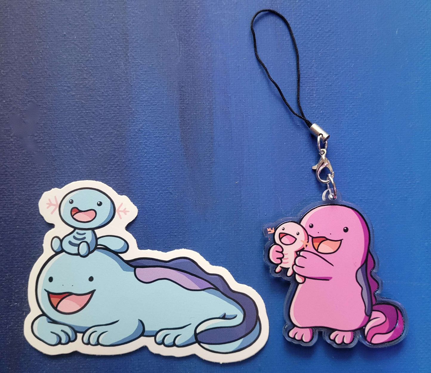 Double-Sided Quagsire + Wooper Charm