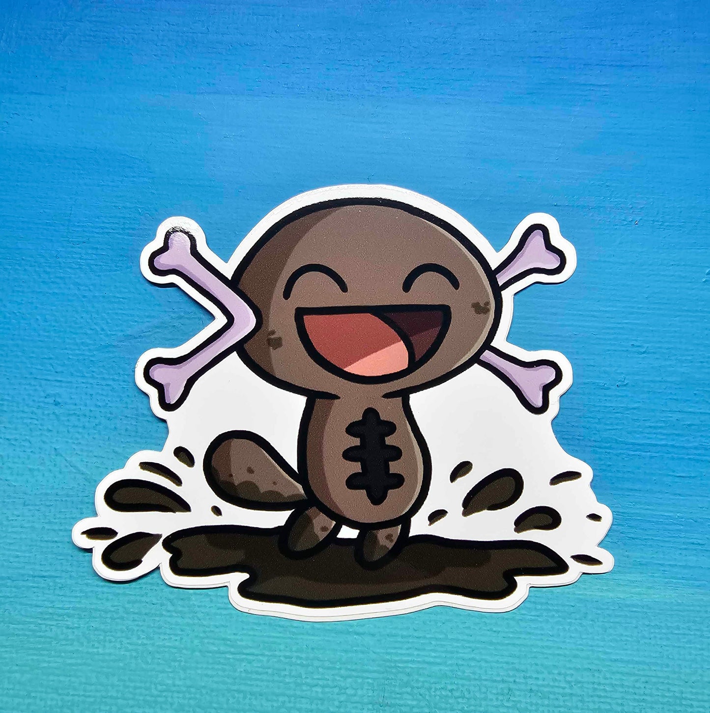 Paldean Wooper Splashing in Mud Sticker