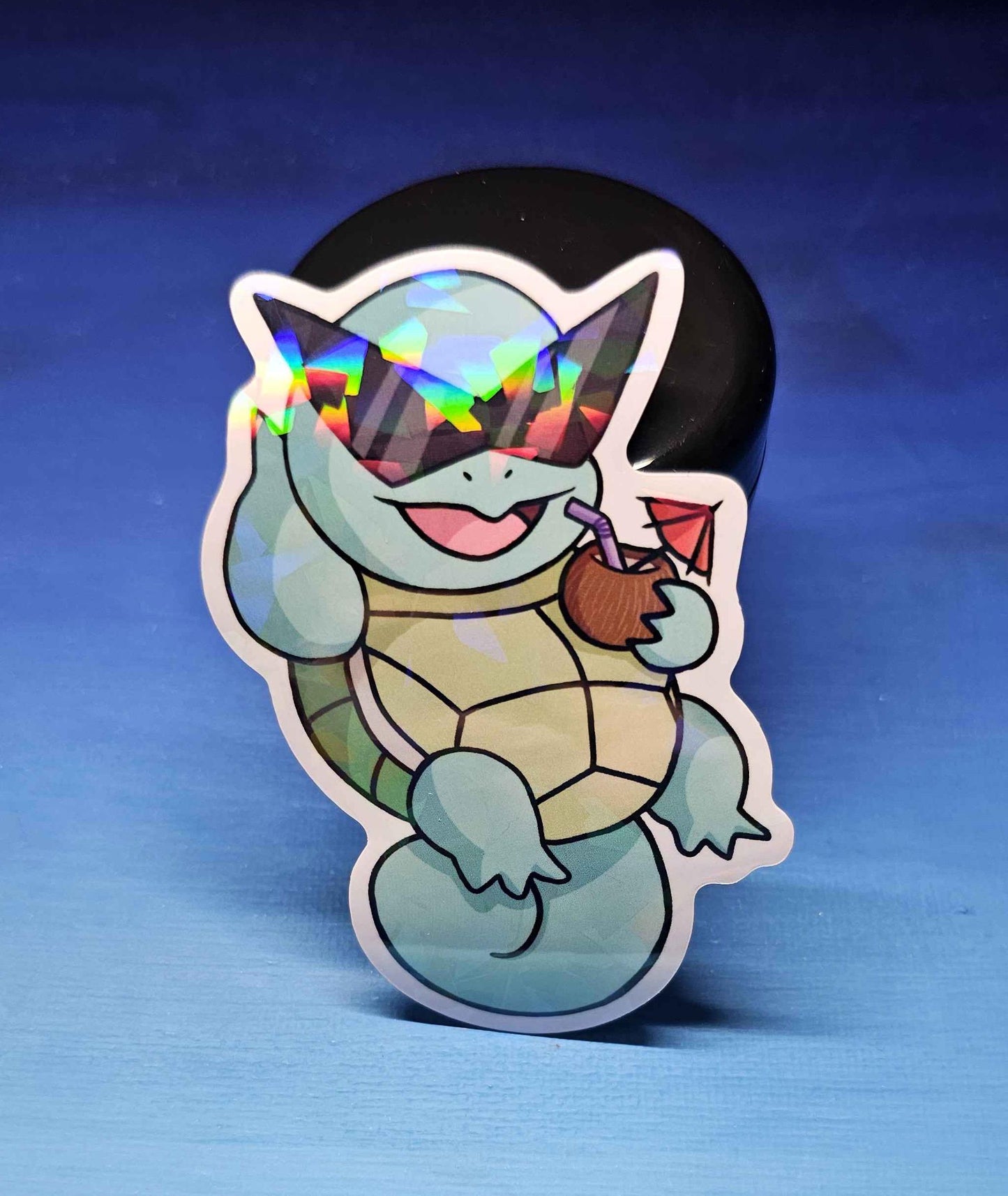 Shiny Squirtle Summer Chillin' Sticker