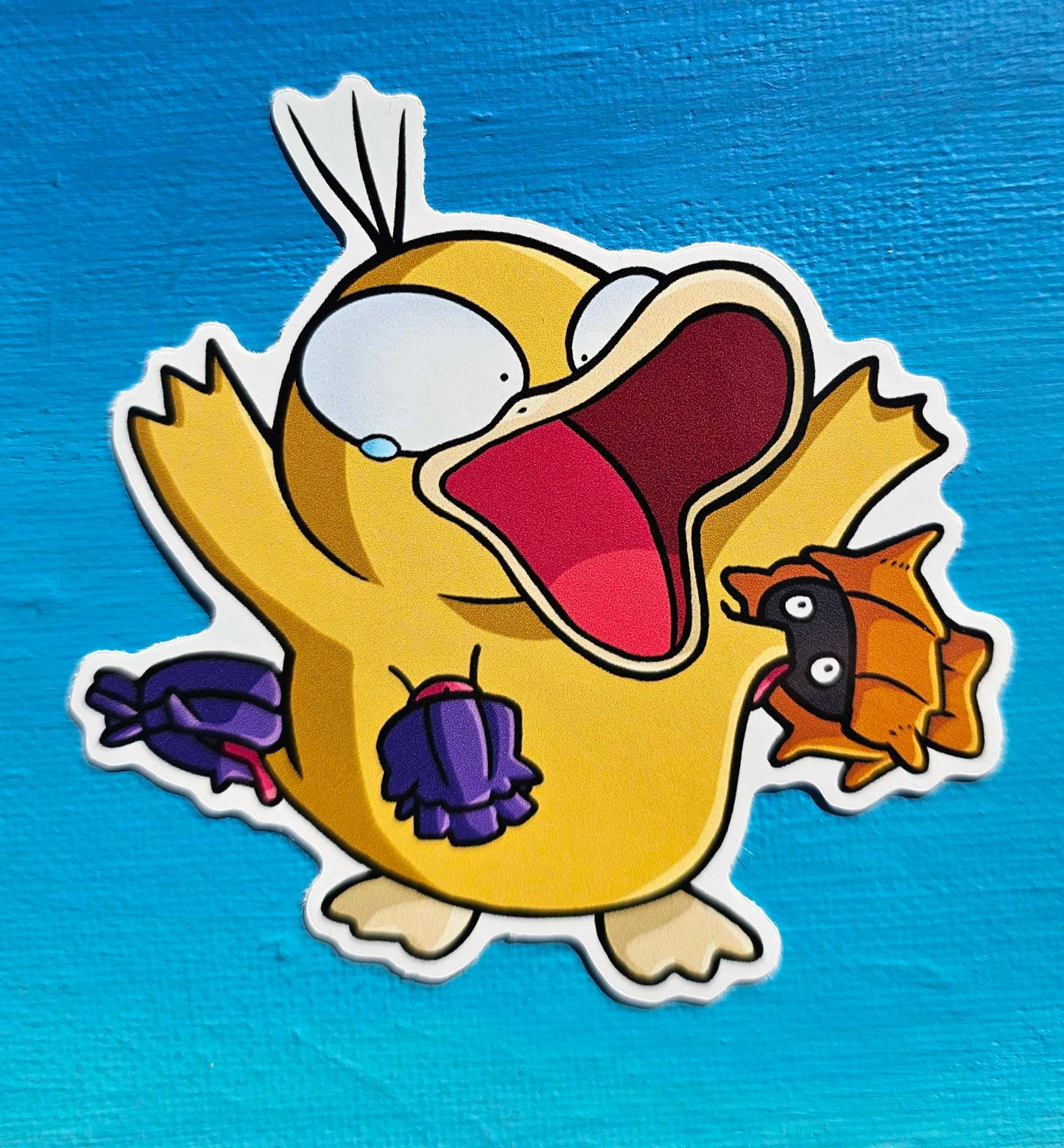 Psyduck Shellder Clamp Sticker