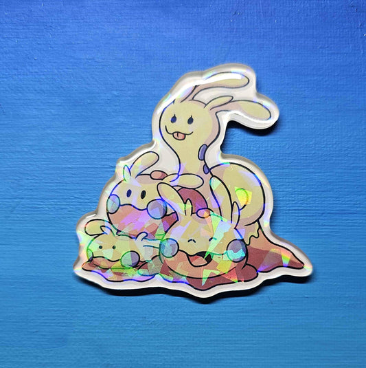 Shiny Holographic Goomy + Sliggoo Magnet