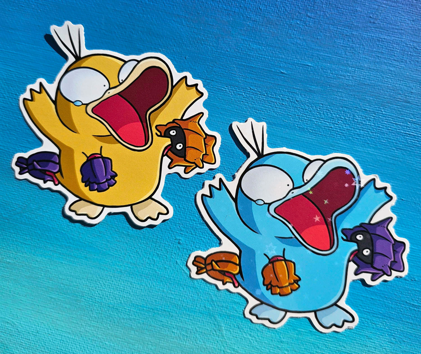 Psyduck Shellder Clamp Sticker