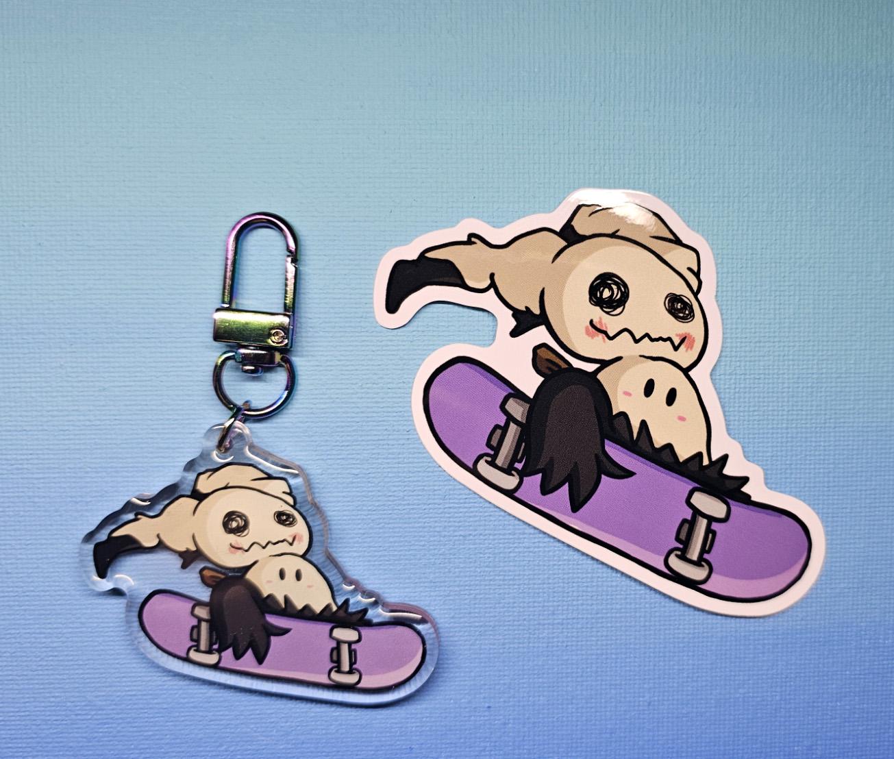 Double-Sided Mimikyu Skater Charm