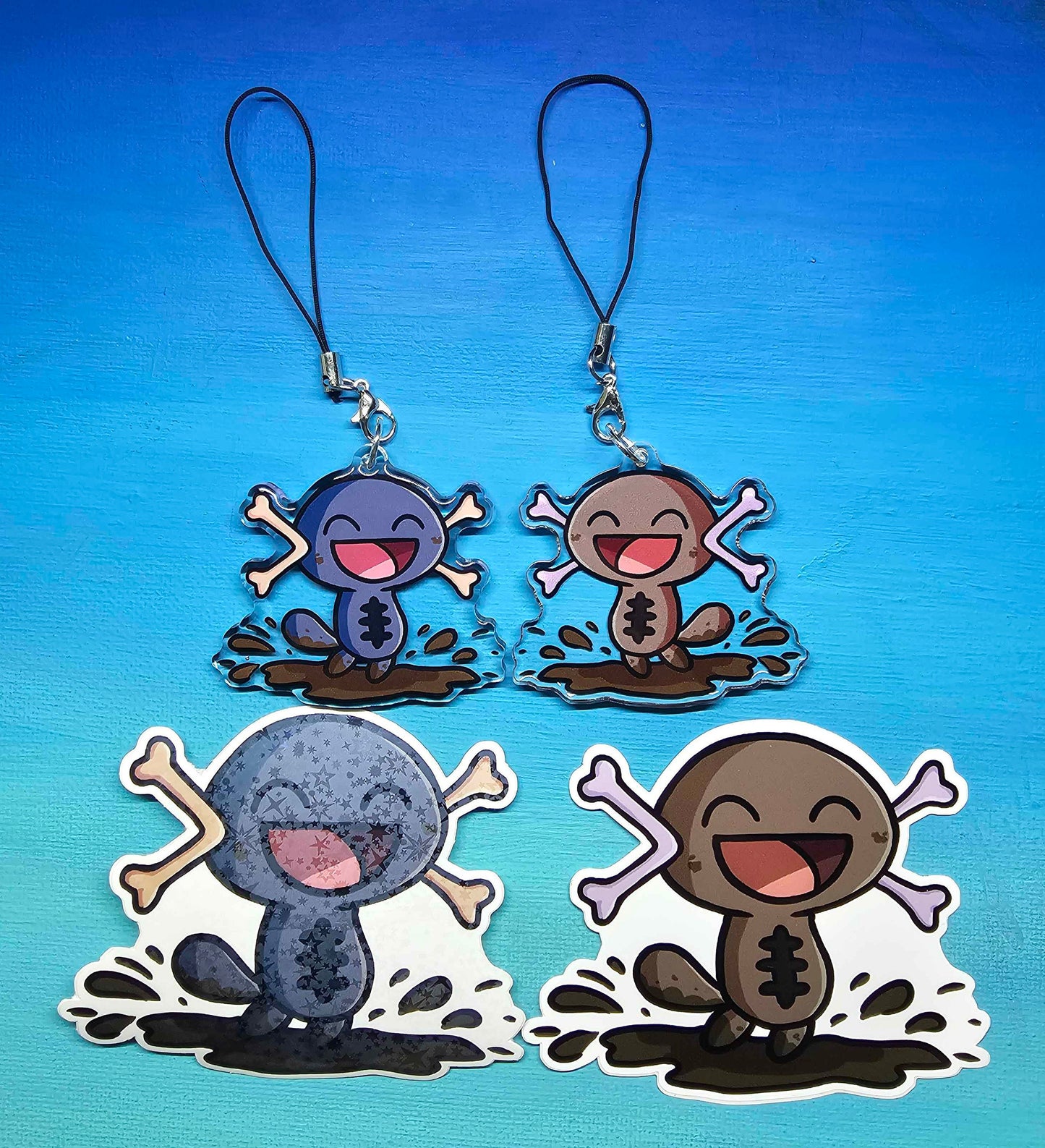 Shiny Paldean Wooper Splashing in Mud Sticker