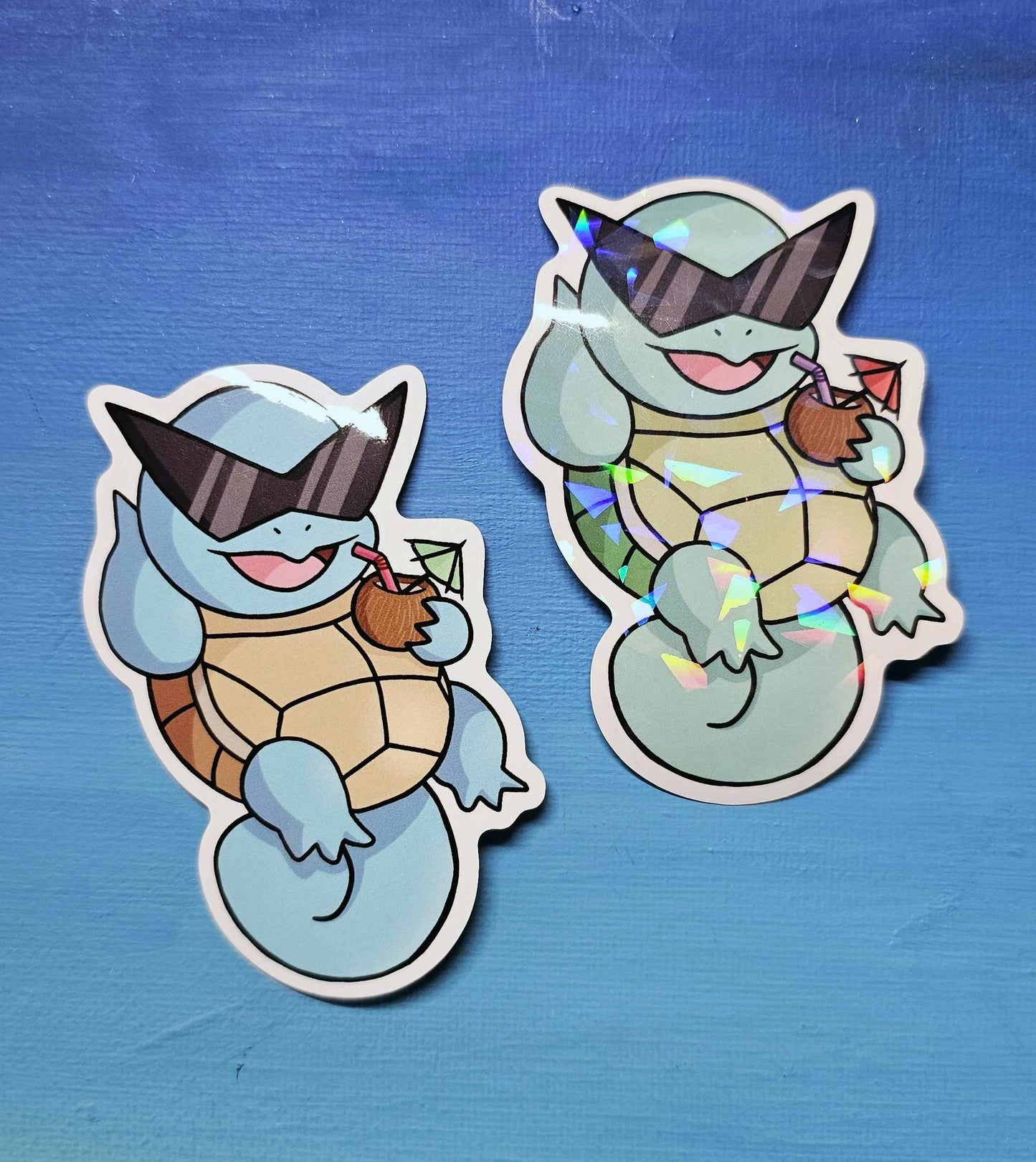 Shiny Squirtle Summer Chillin' Sticker