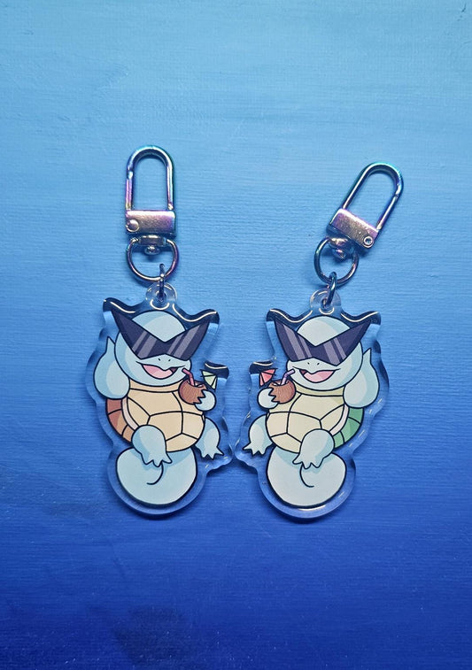 Double-Sided Squirtle Summer Chillin' Charm