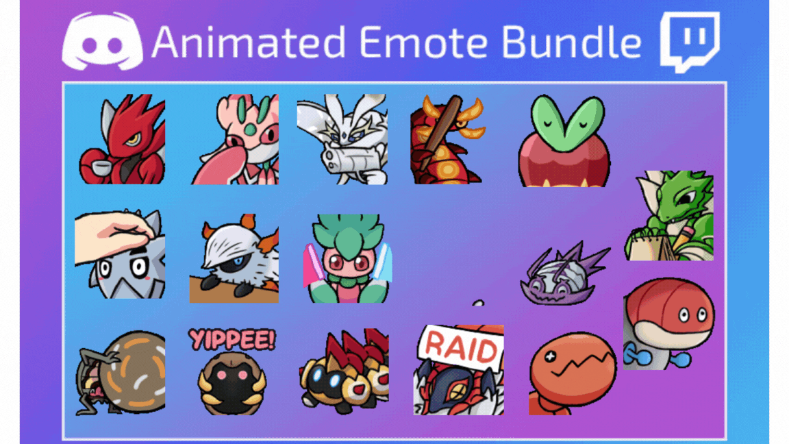 Animated Emotes Bundle 1 (Bug Type!)