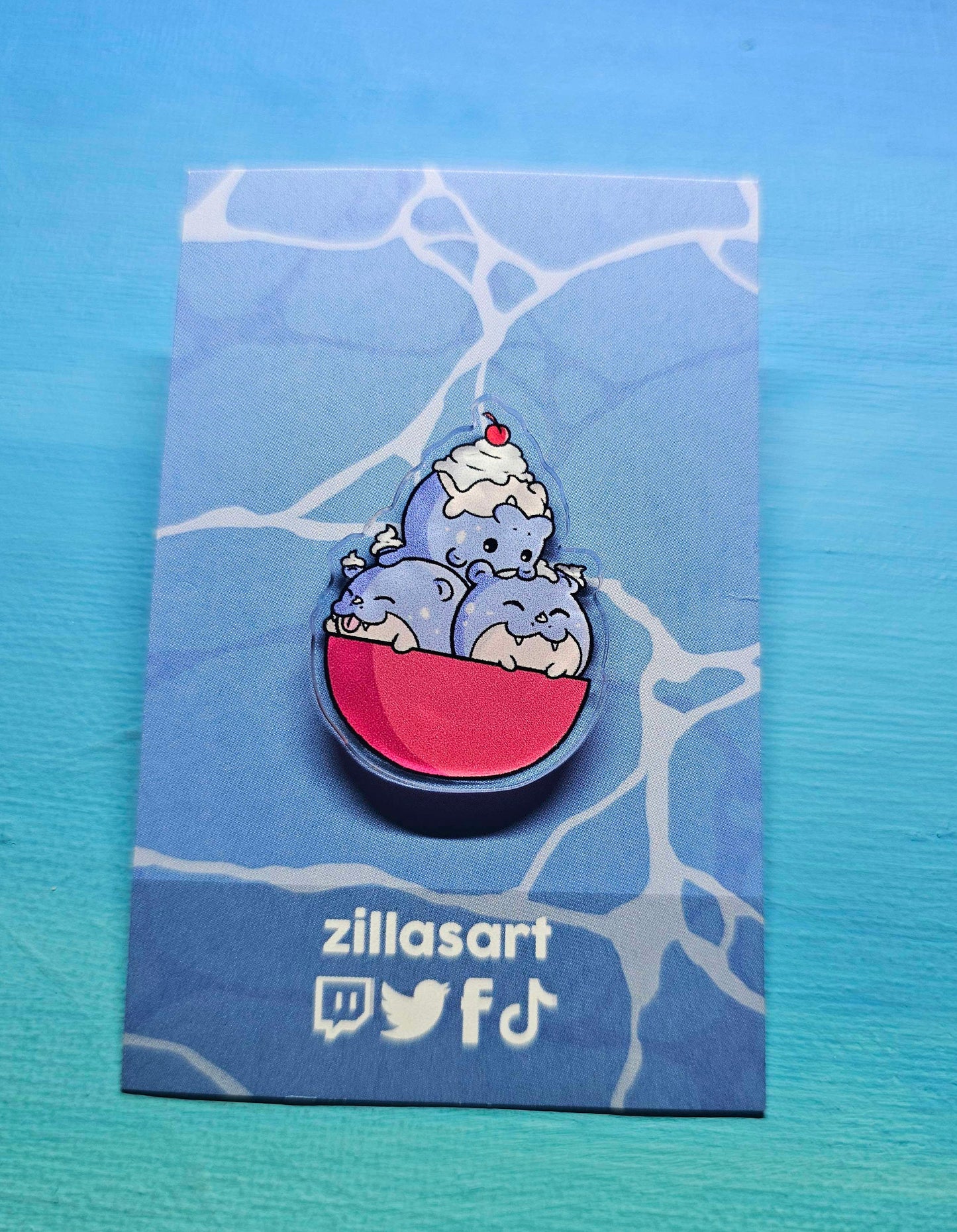 Spheal Ice Cream Pin 30mm
