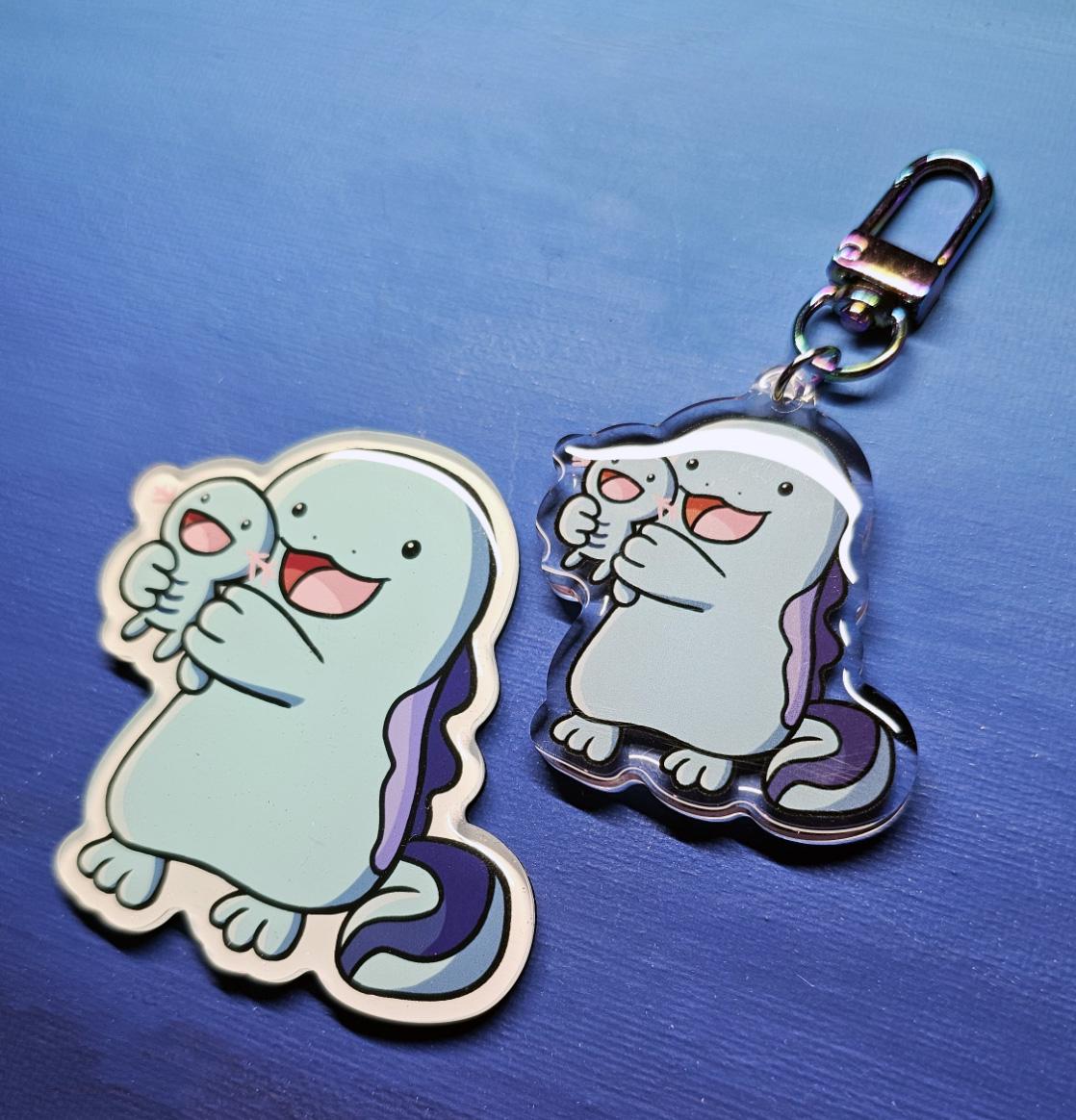 Quagsire Holding Wooper Magnet