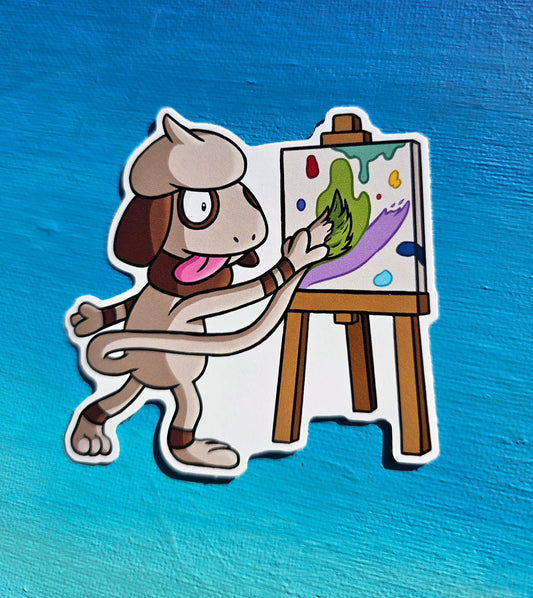 Smeargle Painting Canvas Sticker