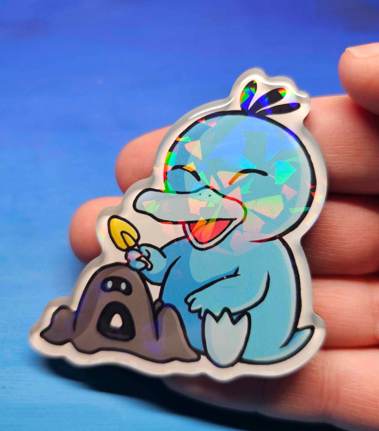 Shiny Psyduck w/ Sandygast Magnet