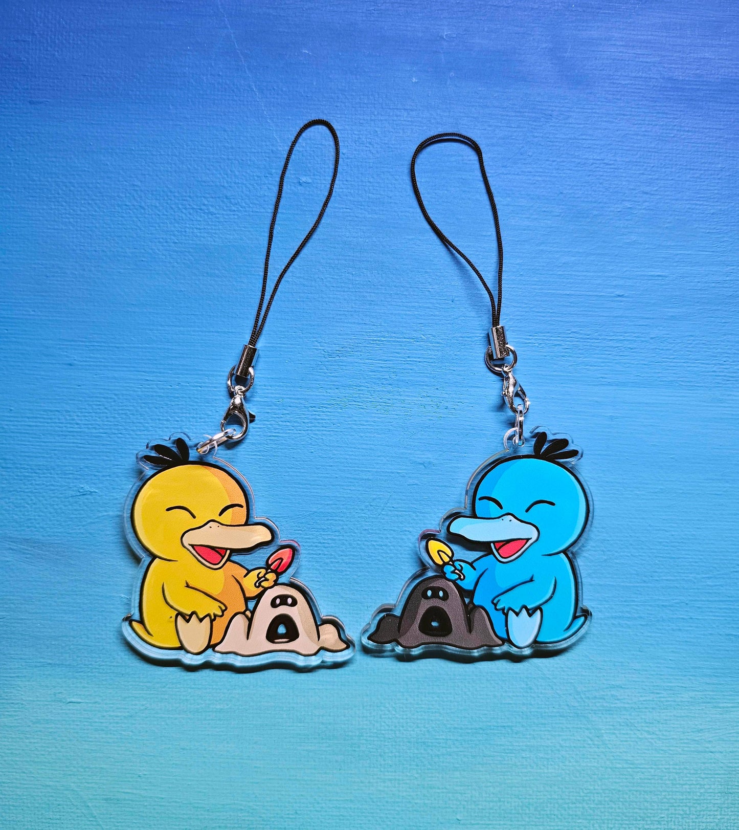 Double-Sided Psyduck Castle Building Charm