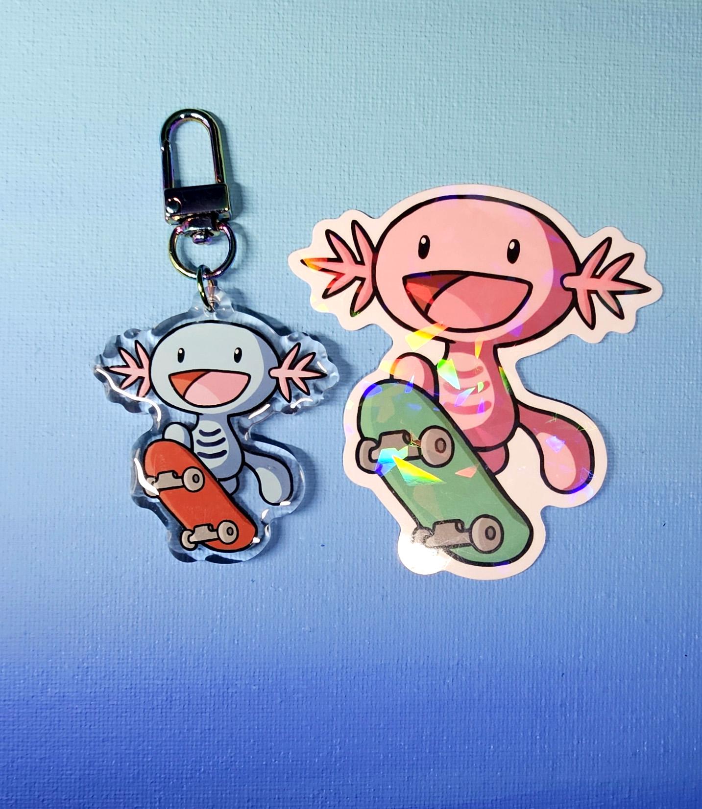 Double-Sided Wooper Skater Charm